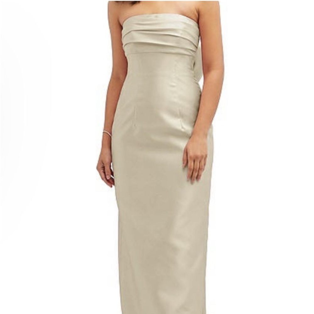 ALFRED SUNG Cream Strapless Gown for Weddings